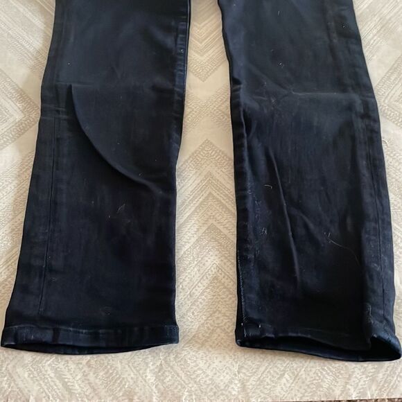 74AMK Women’s Dark Navy High Waist Straight Leg Jeans - Picture 3 of 7